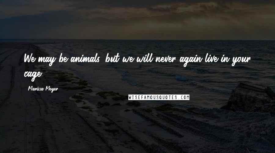 Marissa Meyer Quotes: We may be animals, but we will never again live in your cage.