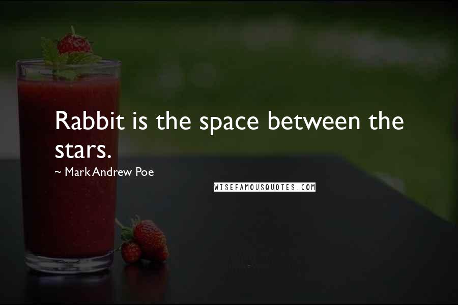 Mark Andrew Poe Quotes: Rabbit is the space between the stars.