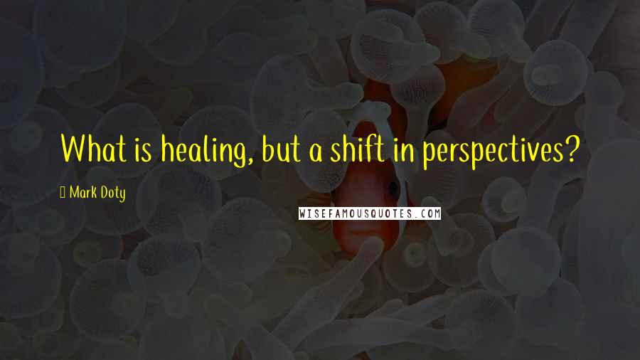 Mark Doty Quotes: What is healing, but a shift in perspectives?