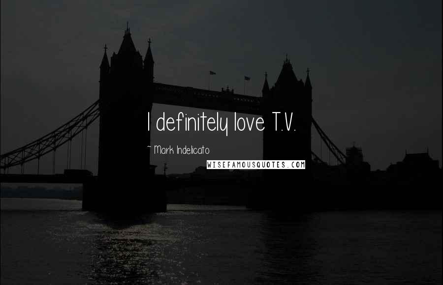 Mark Indelicato Quotes: I definitely love T.V.