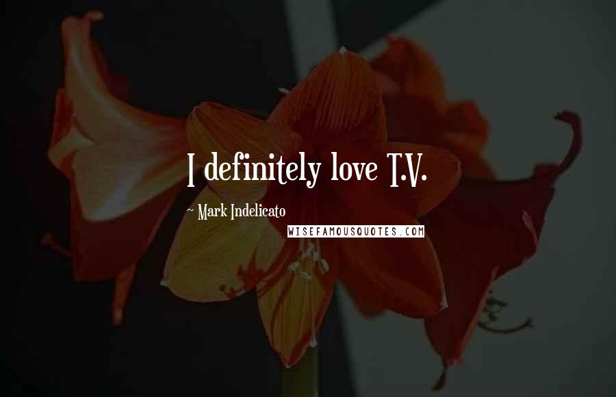 Mark Indelicato Quotes: I definitely love T.V.