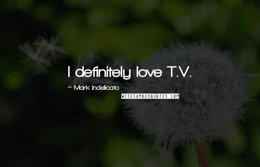 Mark Indelicato Quotes: I definitely love T.V.