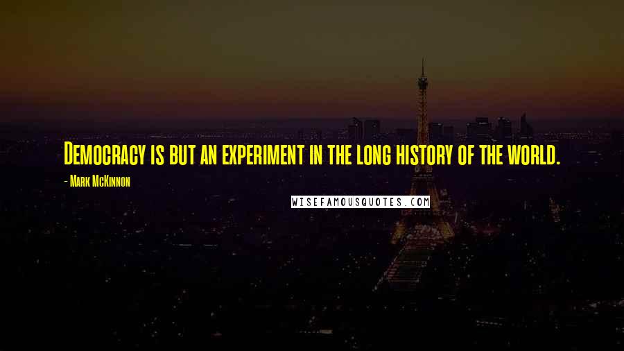 Mark McKinnon Quotes: Democracy is but an experiment in the long history of the world.