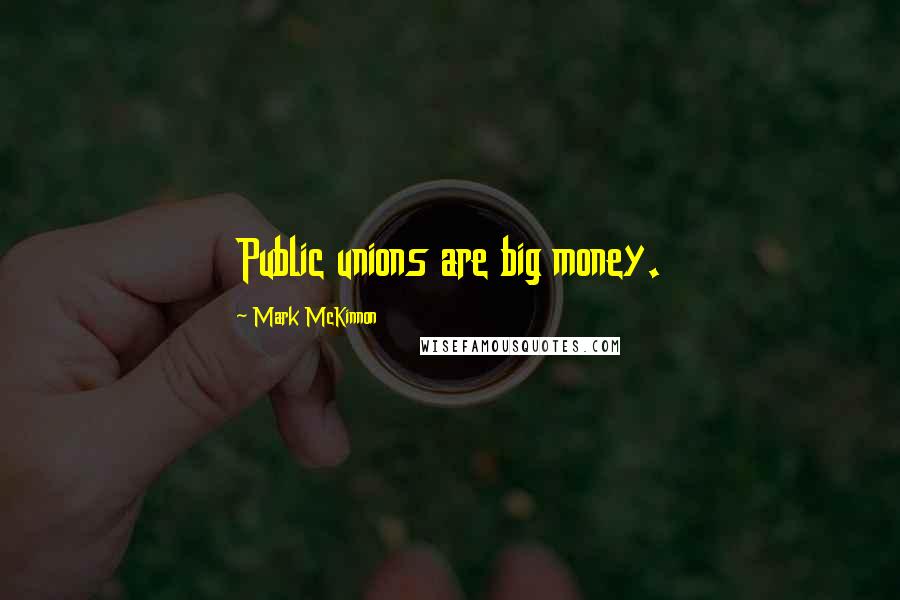 Mark McKinnon Quotes: Public unions are big money.