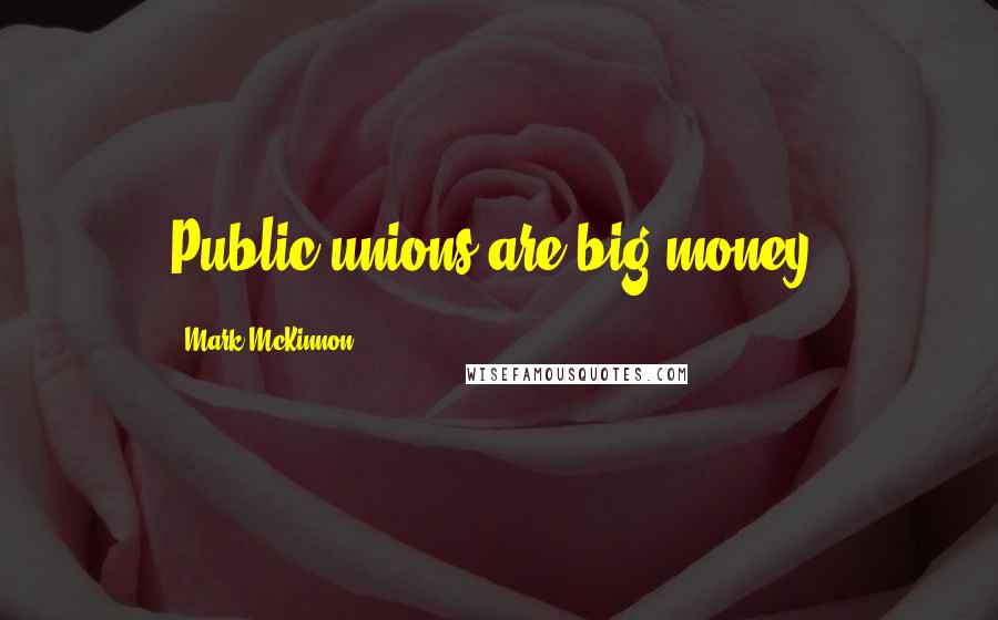 Mark McKinnon Quotes: Public unions are big money.