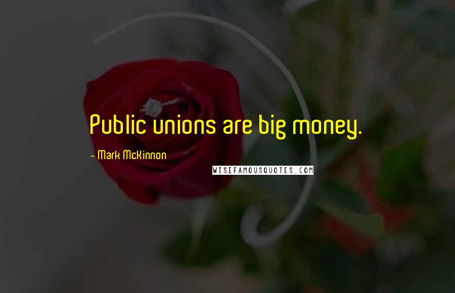 Mark McKinnon Quotes: Public unions are big money.