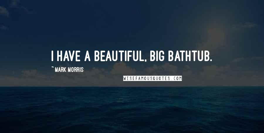 Mark Morris Quotes: I have a beautiful, big bathtub.