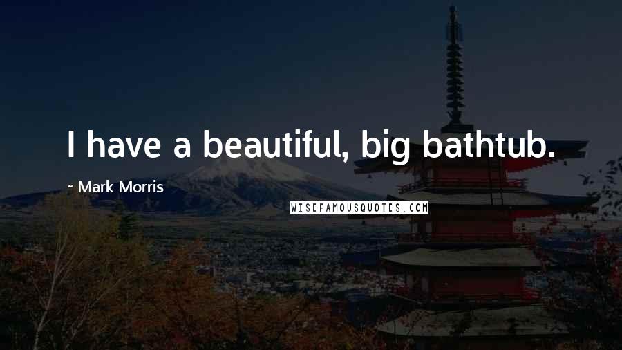 Mark Morris Quotes: I have a beautiful, big bathtub.