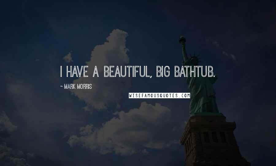 Mark Morris Quotes: I have a beautiful, big bathtub.