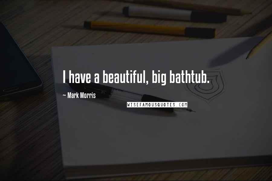 Mark Morris Quotes: I have a beautiful, big bathtub.