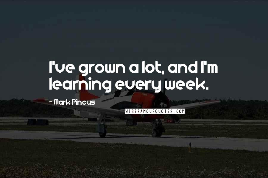 Mark Pincus Quotes: I've grown a lot, and I'm learning every week.