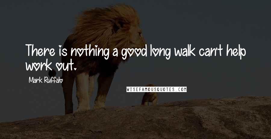 Mark Ruffalo Quotes: There is nothing a good long walk can't help work out.