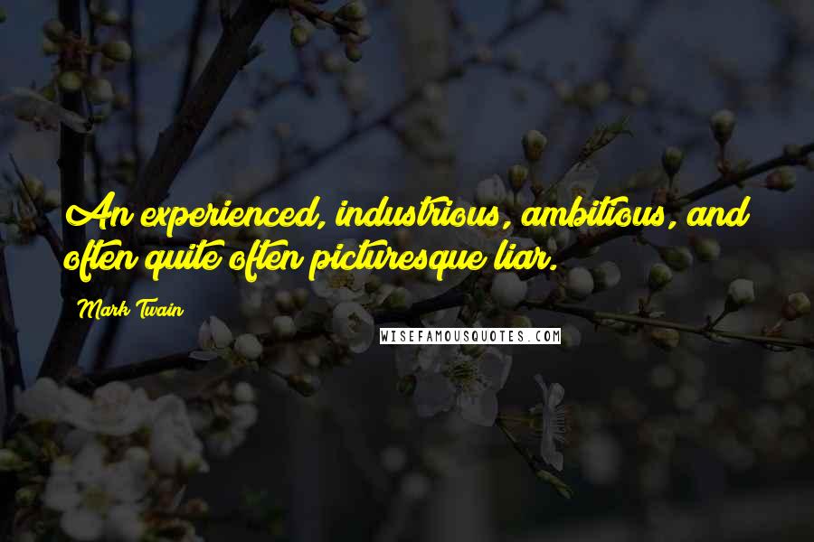 Mark Twain Quotes: An experienced, industrious, ambitious, and often quite often picturesque liar.