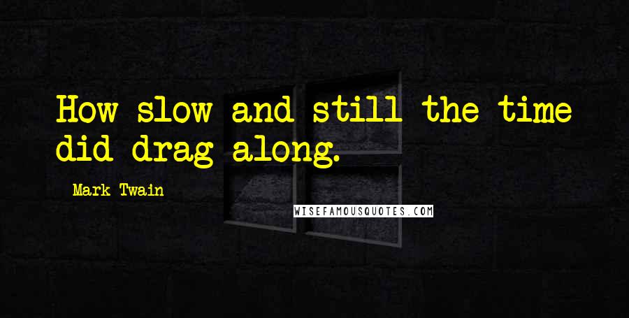 Mark Twain Quotes: How slow and still the time did drag along.