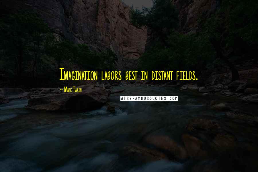 Mark Twain Quotes: Imagination labors best in distant fields.