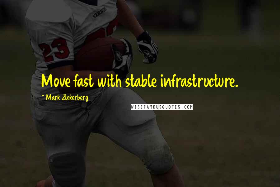 Mark Zuckerberg Quotes: Move fast with stable infrastructure.