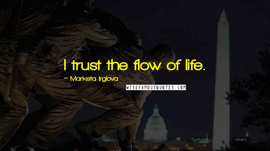 Marketa Irglova Quotes: I trust the flow of life.