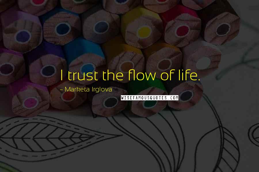 Marketa Irglova Quotes: I trust the flow of life.