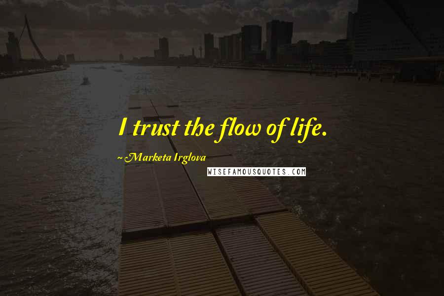 Marketa Irglova Quotes: I trust the flow of life.