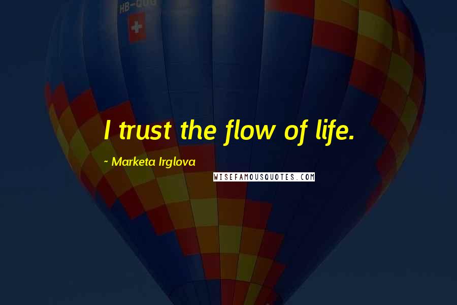 Marketa Irglova Quotes: I trust the flow of life.