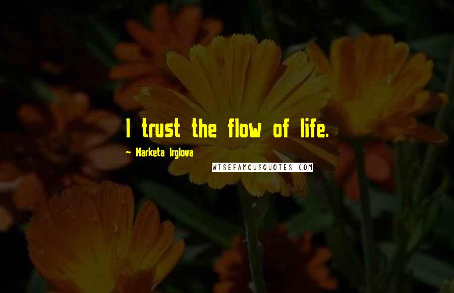 Marketa Irglova Quotes: I trust the flow of life.