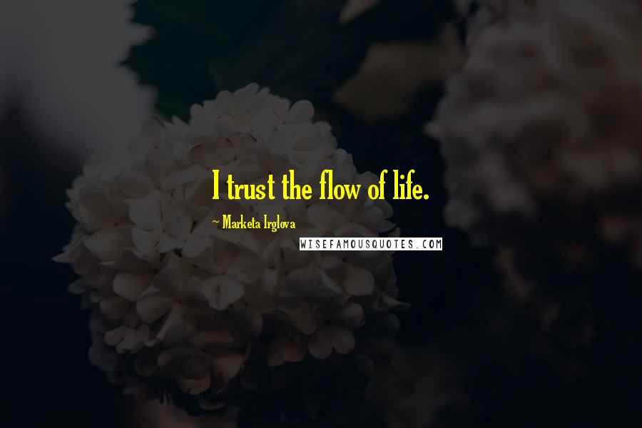 Marketa Irglova Quotes: I trust the flow of life.