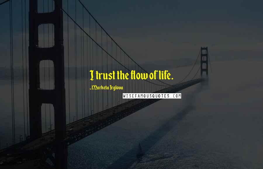Marketa Irglova Quotes: I trust the flow of life.