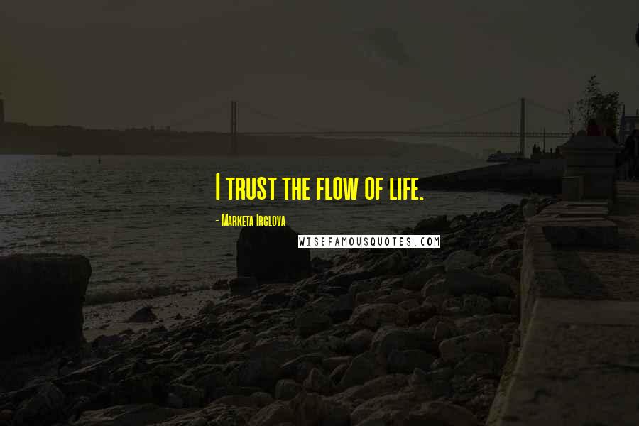 Marketa Irglova Quotes: I trust the flow of life.