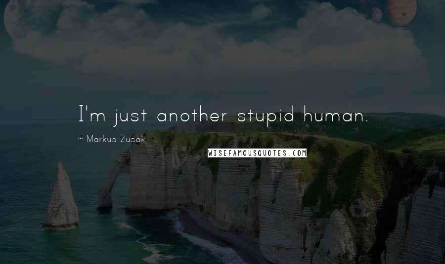 Markus Zusak Quotes: I'm just another stupid human.