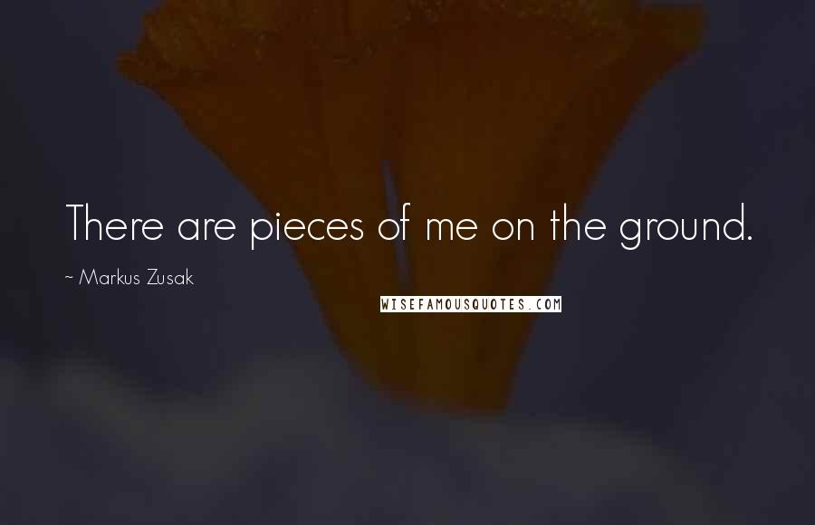 Markus Zusak Quotes: There are pieces of me on the ground.