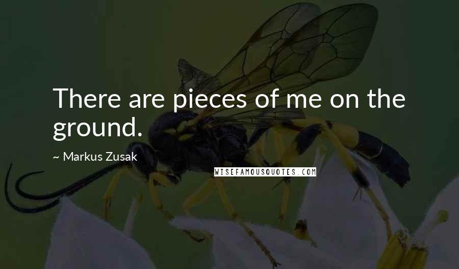Markus Zusak Quotes: There are pieces of me on the ground.