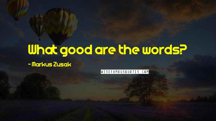 Markus Zusak Quotes: What good are the words?