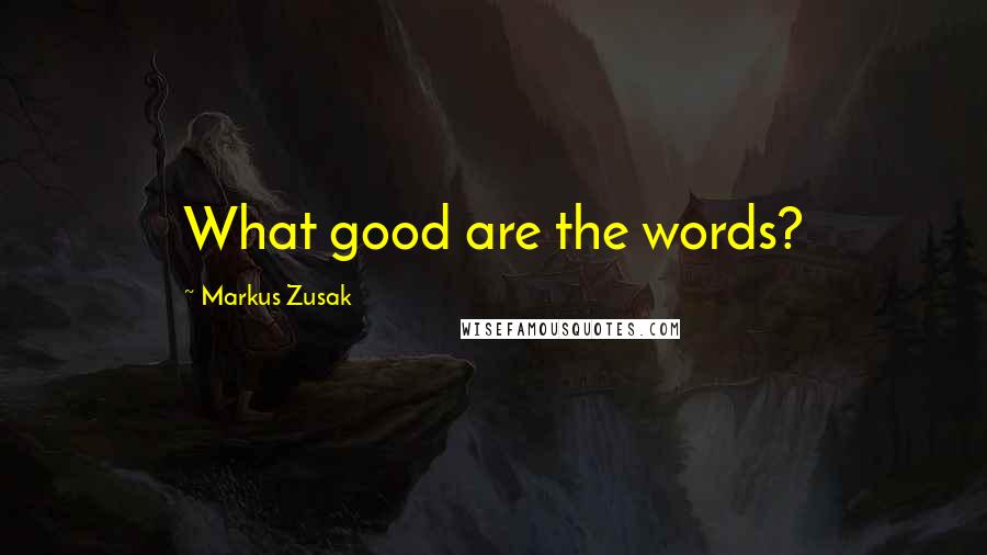 Markus Zusak Quotes: What good are the words?