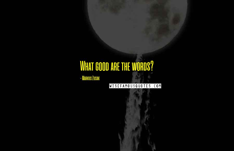 Markus Zusak Quotes: What good are the words?