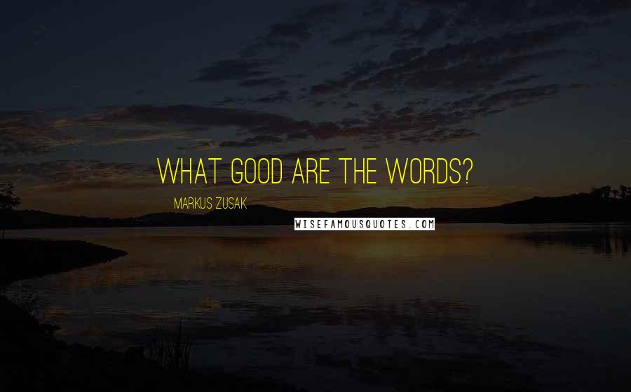 Markus Zusak Quotes: What good are the words?