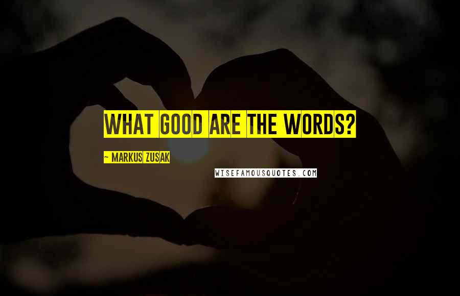 Markus Zusak Quotes: What good are the words?