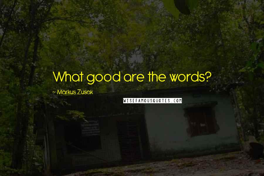 Markus Zusak Quotes: What good are the words?