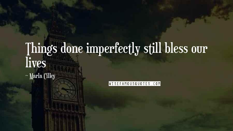 Marla Cilley Quotes: Things done imperfectly still bless our lives