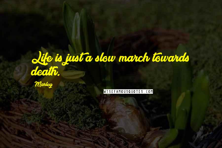 Marley Quotes: Life is just a slow march towards death.