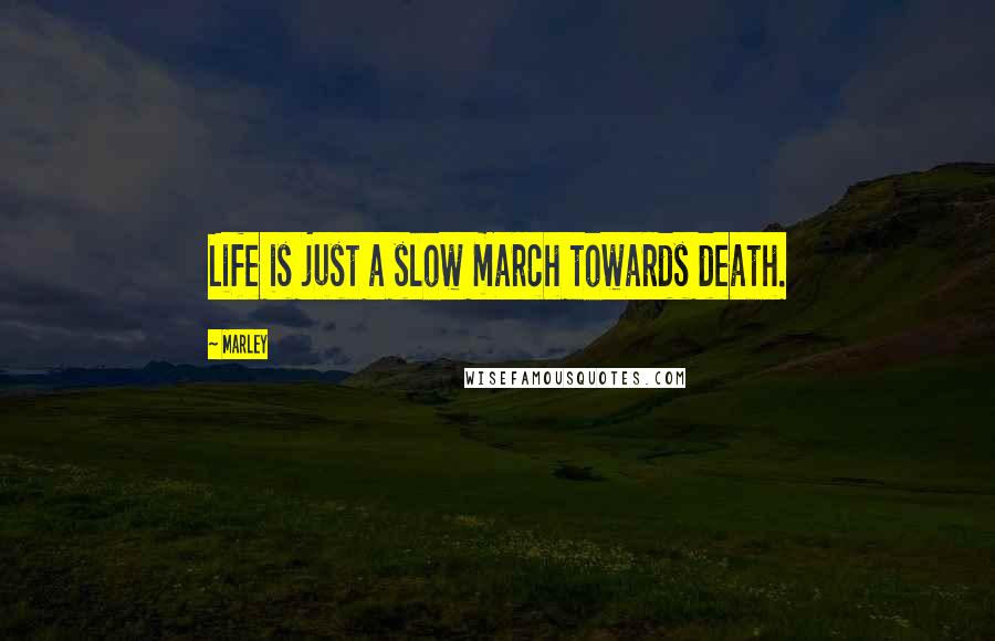 Marley Quotes: Life is just a slow march towards death.