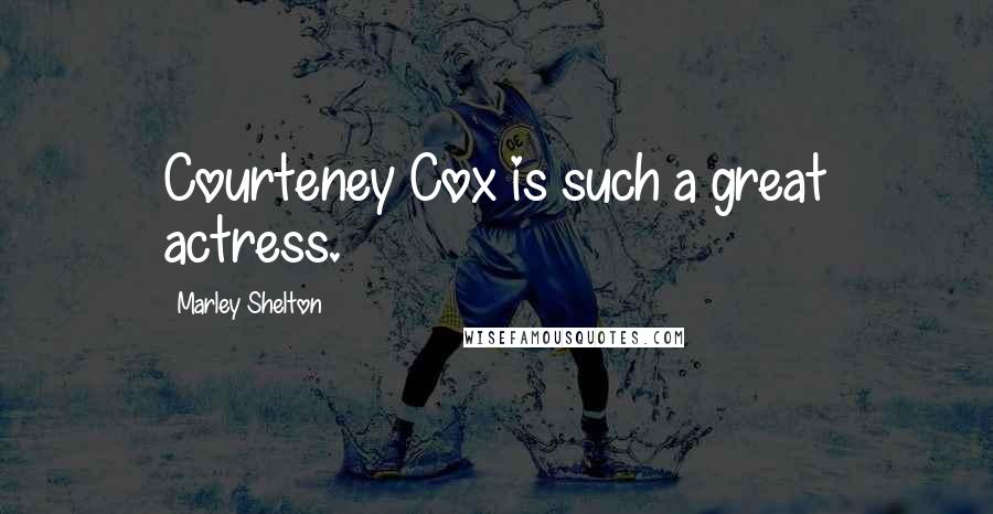 Marley Shelton Quotes: Courteney Cox is such a great actress.