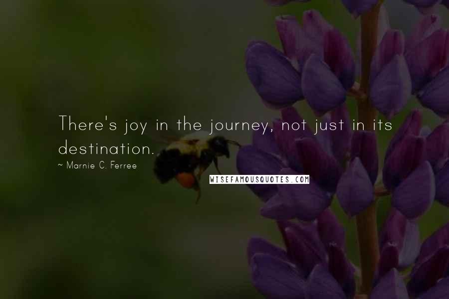 Marnie C. Ferree Quotes: There's joy in the journey, not just in its destination.