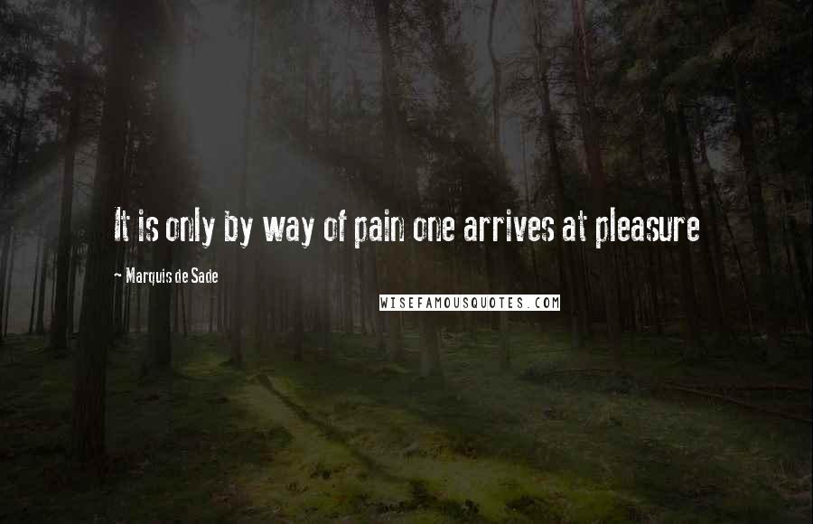 Marquis De Sade Quotes: It is only by way of pain one arrives at pleasure