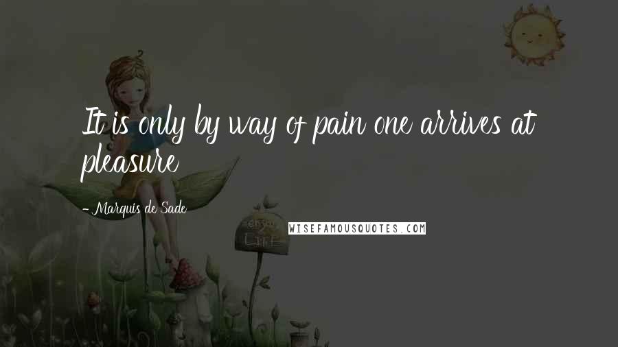 Marquis De Sade Quotes: It is only by way of pain one arrives at pleasure