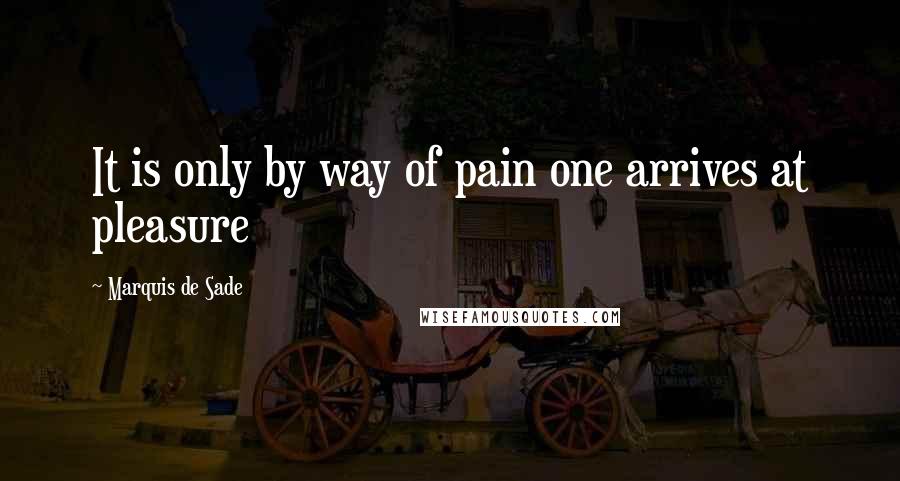 Marquis De Sade Quotes: It is only by way of pain one arrives at pleasure