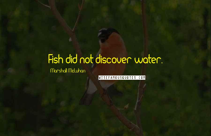 Marshall McLuhan Quotes: Fish did not discover water.