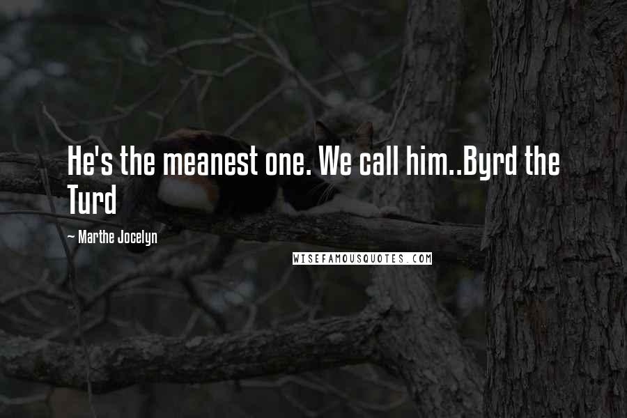 Marthe Jocelyn Quotes: He's the meanest one. We call him..Byrd the Turd