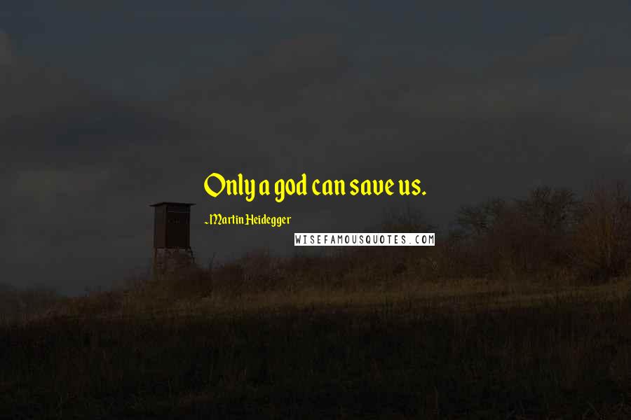 Martin Heidegger Quotes: Only a god can save us.