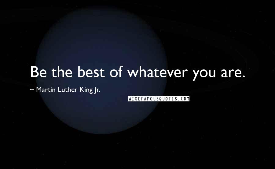 Martin Luther King Jr. Quotes: Be the best of whatever you are.