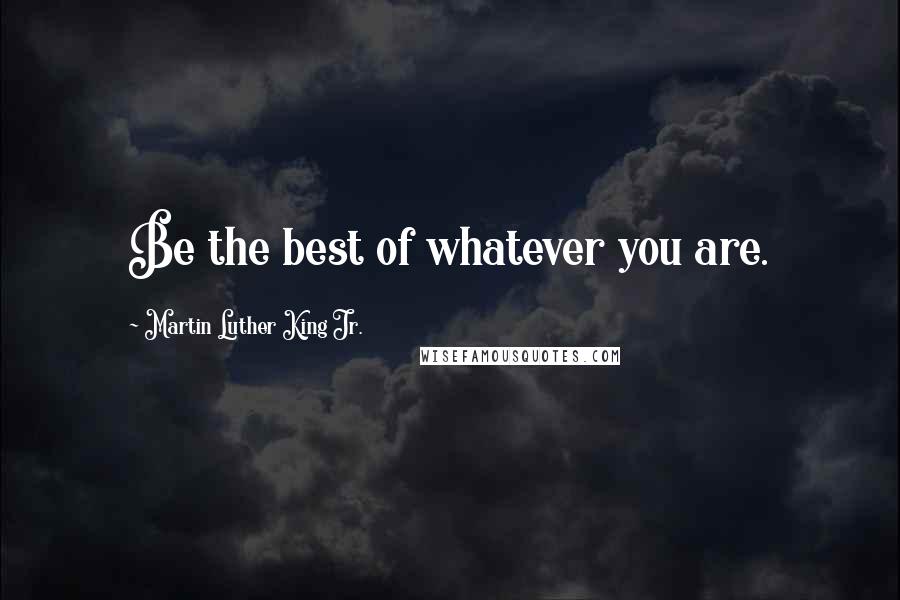 Martin Luther King Jr. Quotes: Be the best of whatever you are.